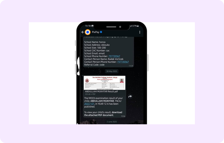 WhatsApp Results